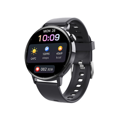 Montre connectée avec appels Bluetooth, écran rond de 1,32 pouce, bracelet de sport et de santé