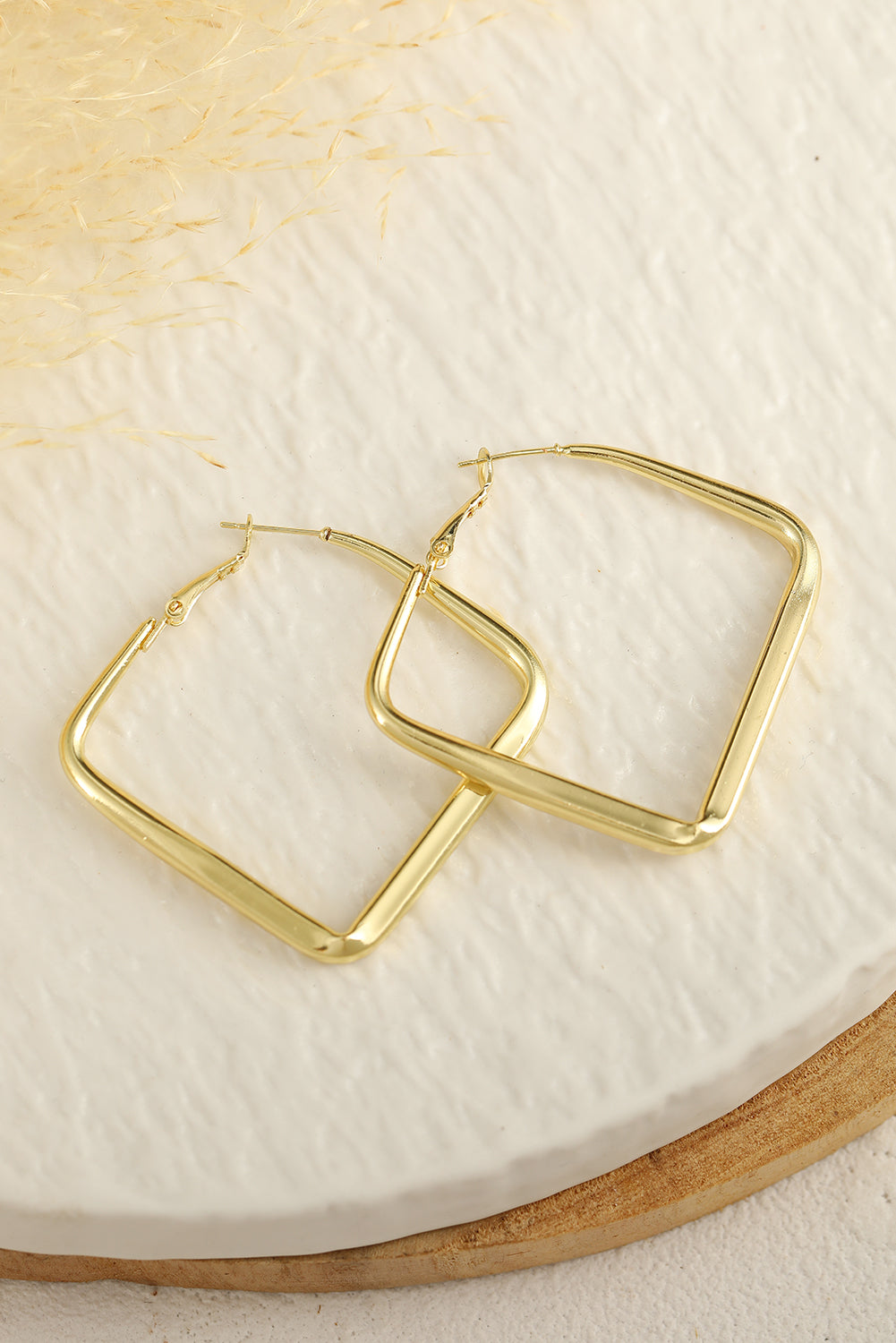 Boucles d'oreilles or Chunky Square