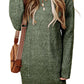 Robe chasuble à épaulettes en maille torsadée vert brumeux
