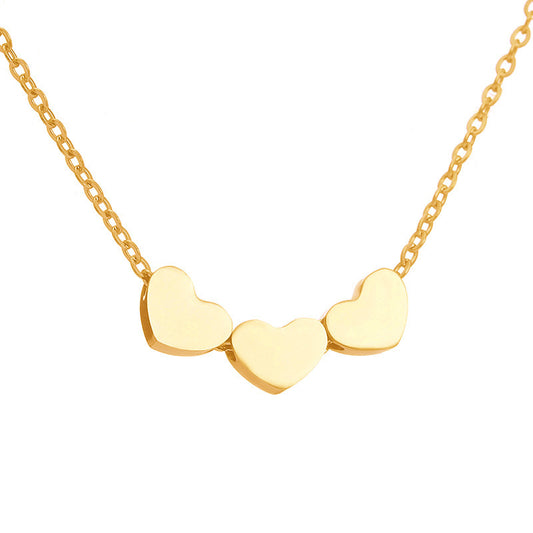 Collier en acier inoxydable avec pendentif en forme de cœur