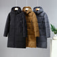 Manteau épais long coupe-vent chaud pour homme