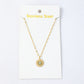 Petit collier soleil en acier inoxydable tendance or titane