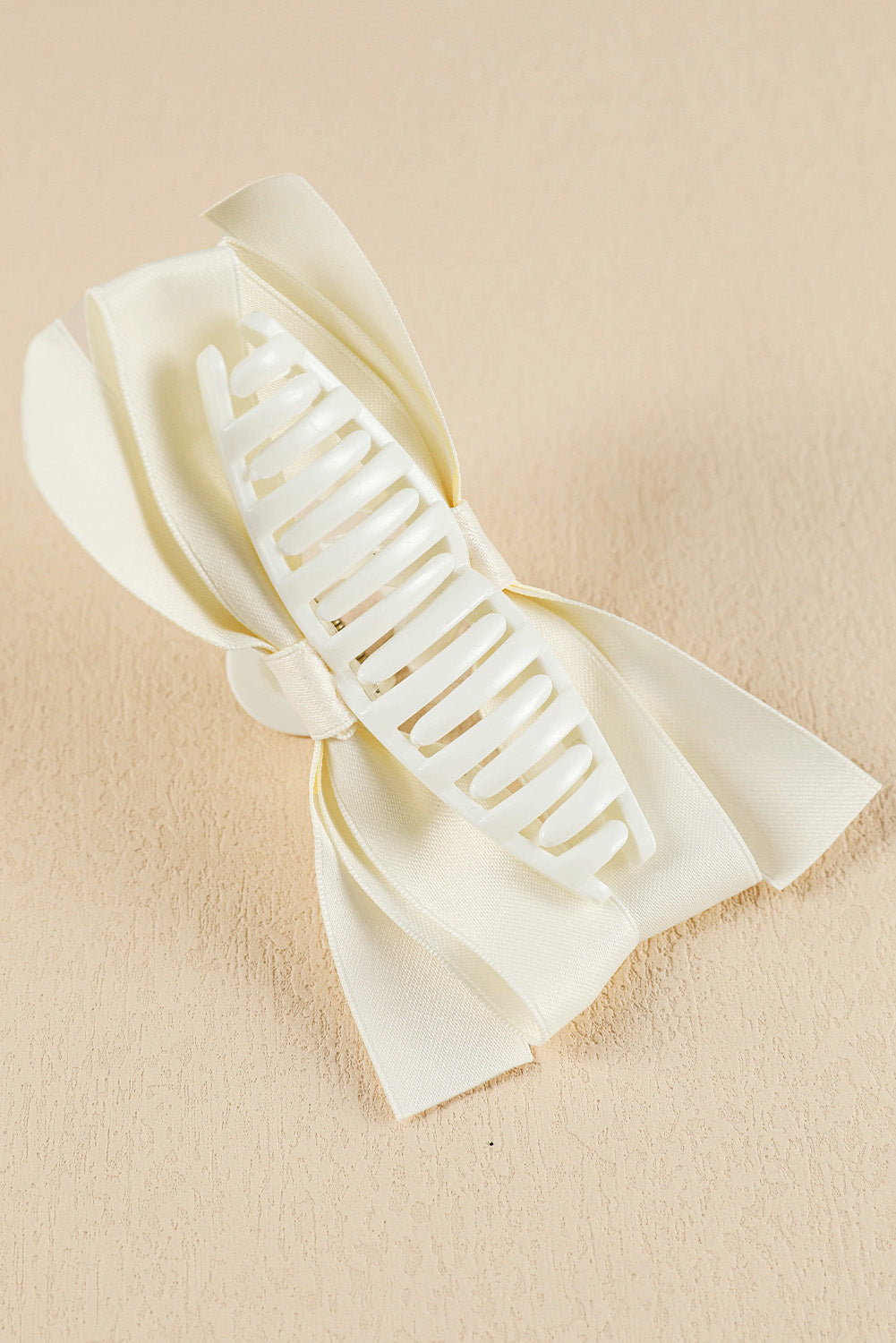 Barrette à cheveux avec ruban décoratif de couleur unie noire