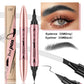 Crayon à sourcils liquide à double tête 3D micro sculpté, eyeliner 2 en 1 à double usage pour les yeux