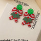 Boucles d'oreilles en acrylique Père Noël vert vif