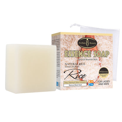 Savon Artisanal au Riz – Éclaircissant, Hydratant pour le Corps, 100g