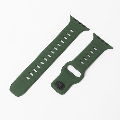 Montre connectée ultra watch band Iwatch9 bouton pression de couleur unie