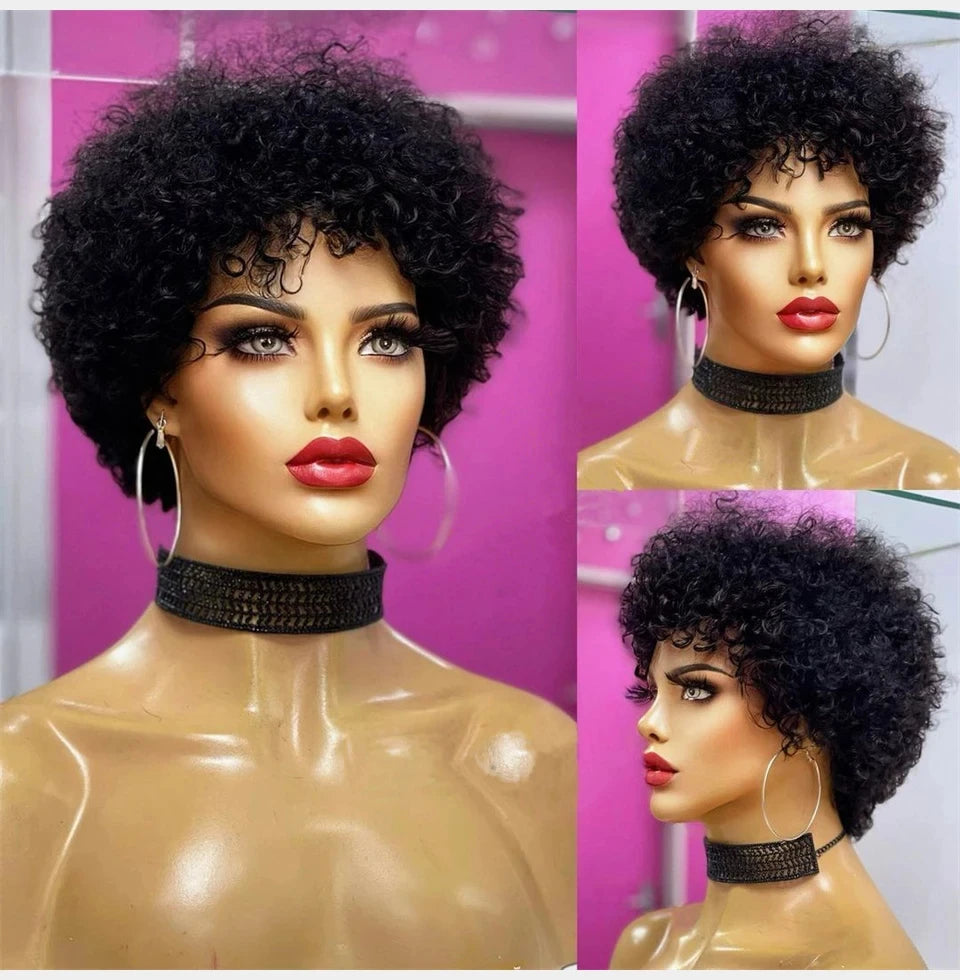 Grandes perruques rebondissantes Afro Kinky Curly pour femmes noires