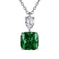 Collier de pierres précieuses carrées de couleur Zircon pour femme