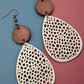 Boucles d'oreilles à crochets en forme de goutte d'eau découpée