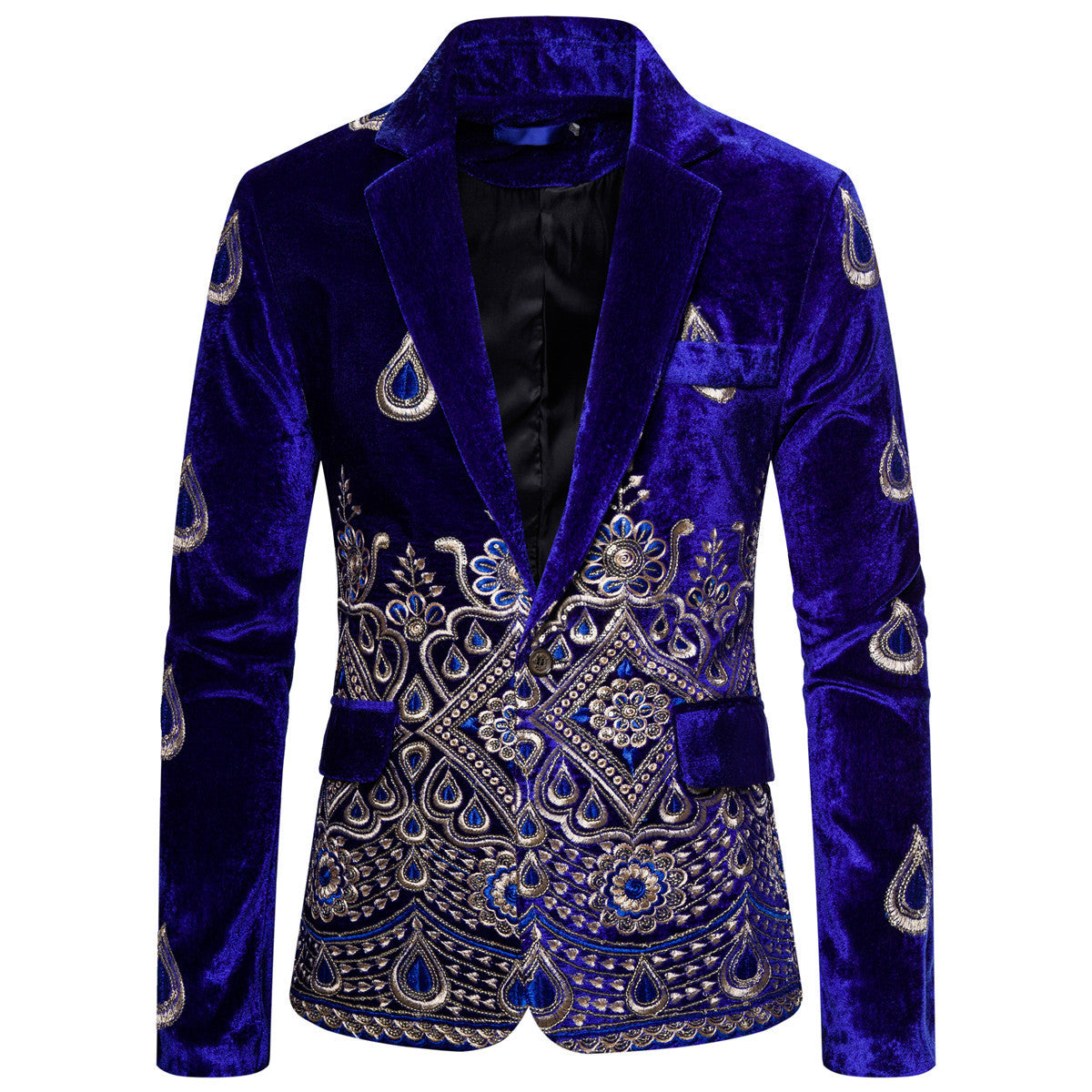 Costume de loisirs à simple boutonnage et imprimé ethnique pour homme