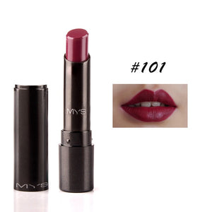Rouge à lèvres mat MYS – Longue tenue, teinte, gloss, maquillage rouge.