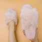 Chaussons femme confortables en fausse fourrure
