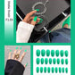 Faux ongles – Stiletto longs, transparents, mat, complets, avec colle