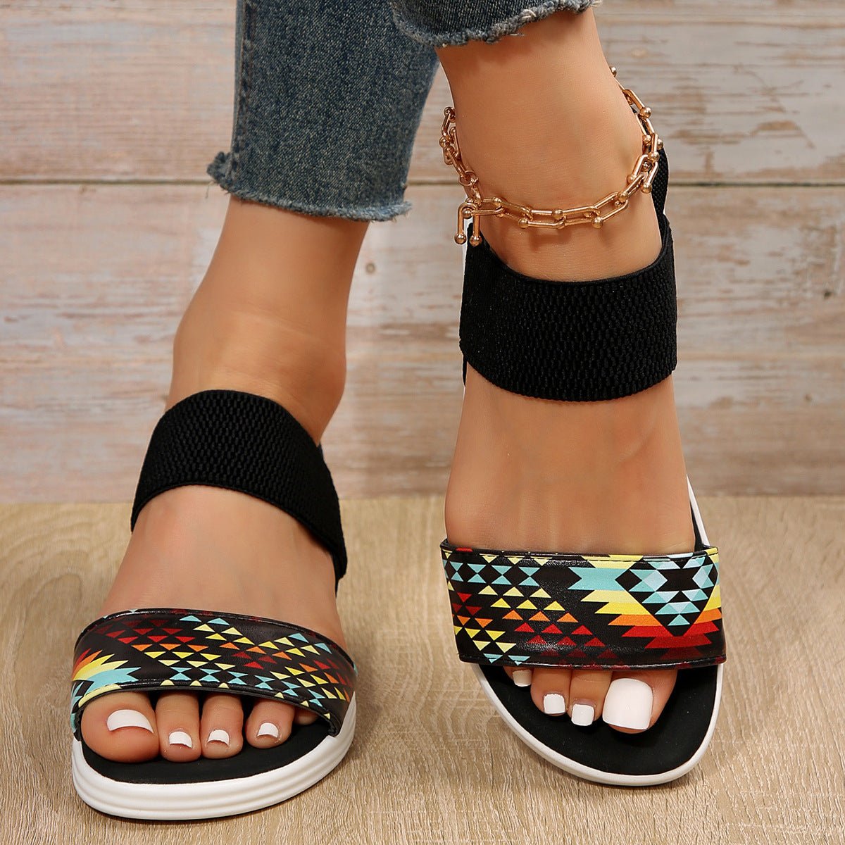 Sandales Femme – Élastiques, Ouverture Poisson & Décontractées