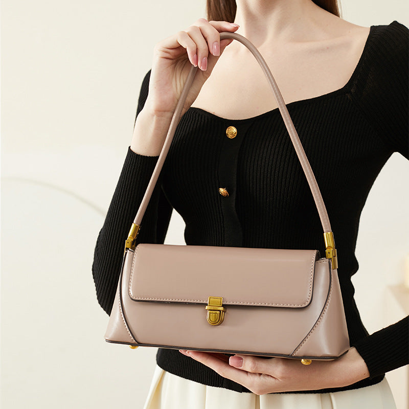 Sac Baguette Femme – Cuir Véritable, Tendance & Porté Épaule