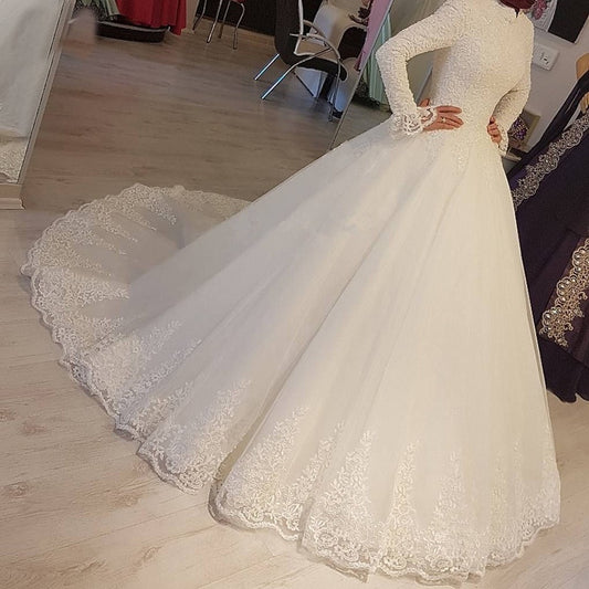 Robe de mariée musulmane à perles