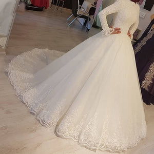 Robe de mariée musulmane à perles