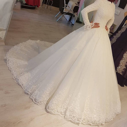 Robe de mariée musulmane à perles
