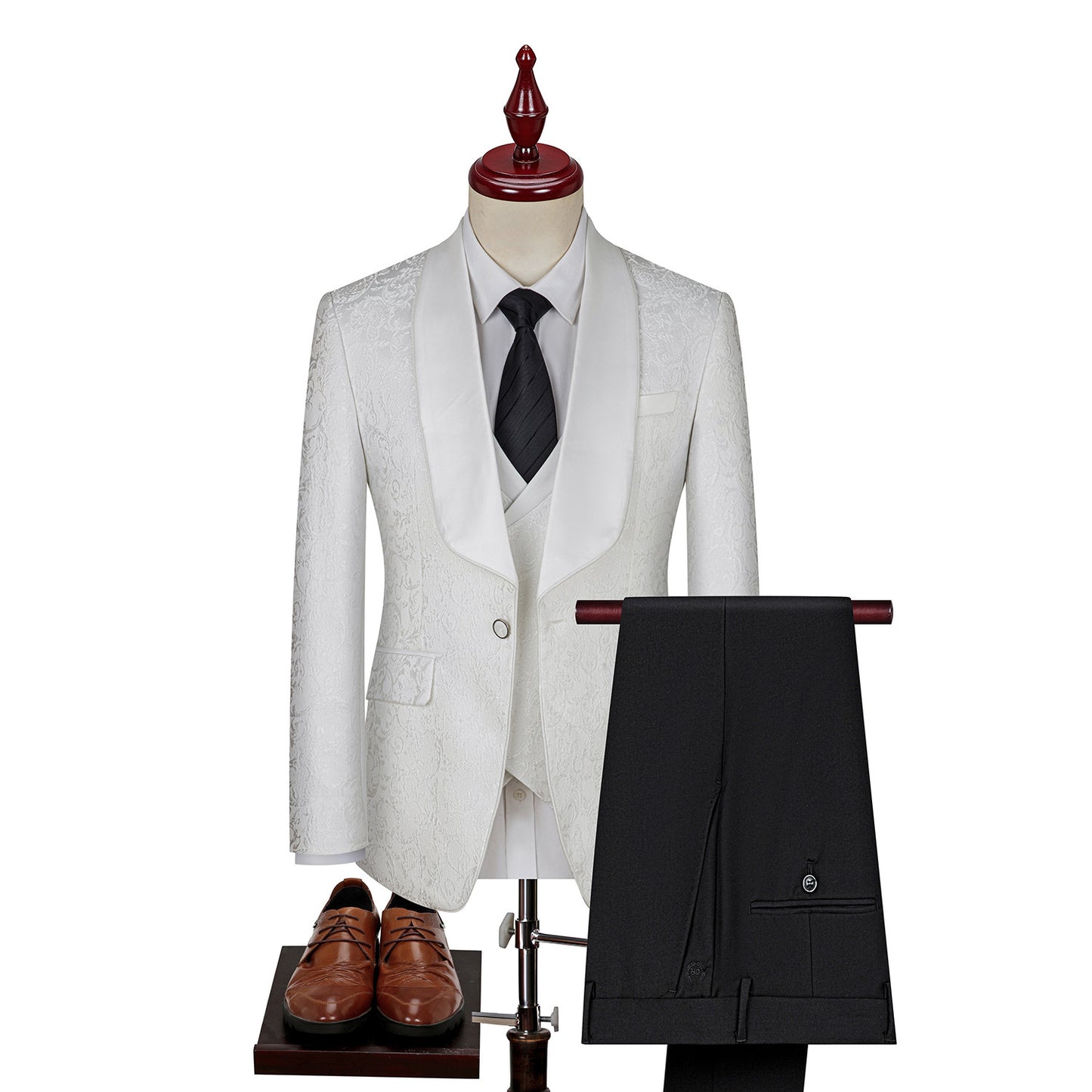 Costume Jacquard pour homme, robe de mariée, costume de marié, costume d'hôte, costume de spectacle