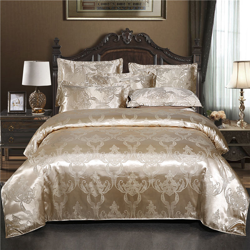 Housse de couette Jacquard européenne simple et double en soie