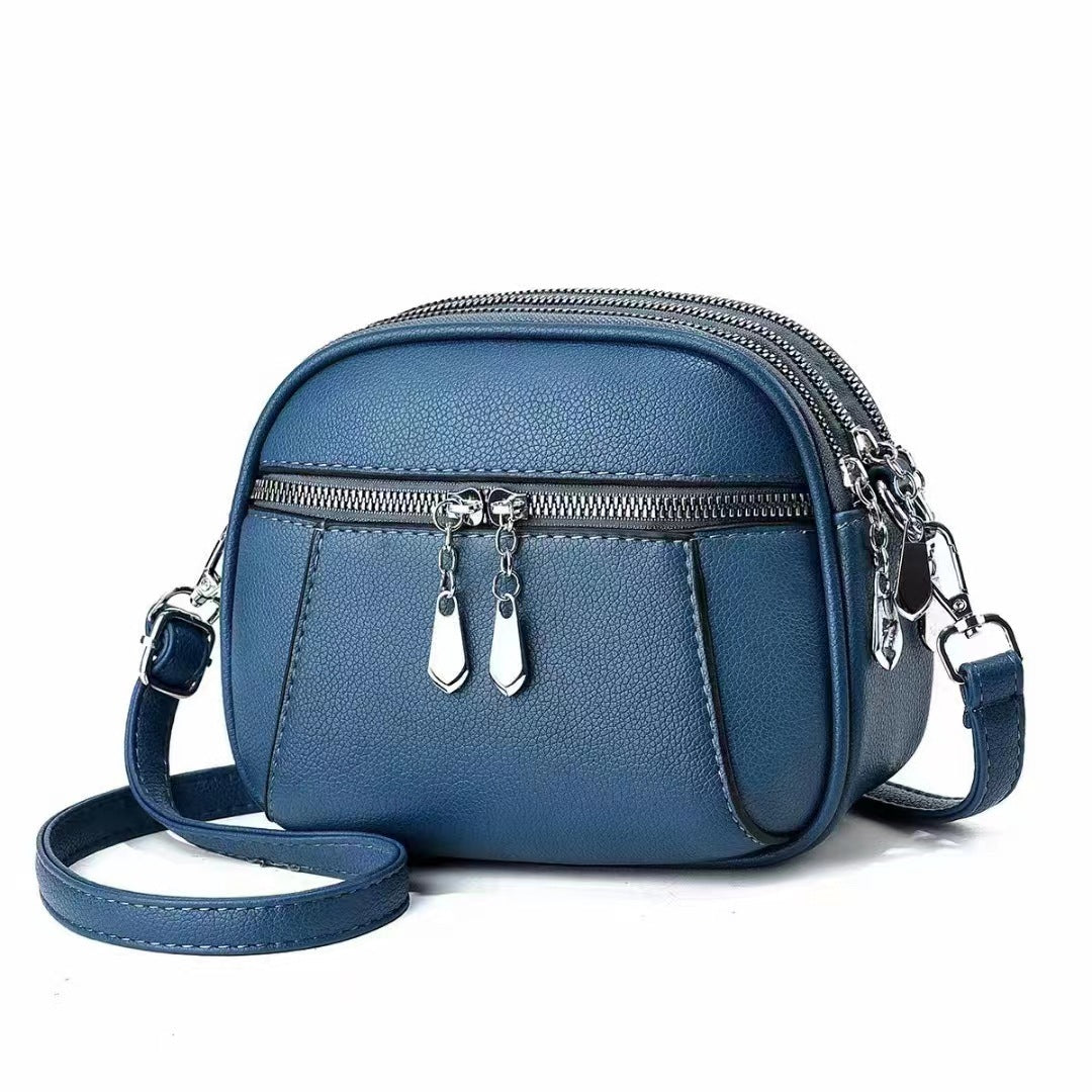 Petit sac à bandoulière rond multi-poches à la mode pour femmes