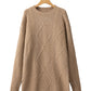 Robe chasuble à épaulettes en maille torsadée vert brumeux