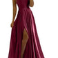 Robe de soirée, robe de bal, formelle, simple, fendue