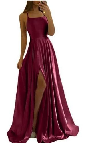 Robe de soirée, robe de bal, formelle, simple, fendue