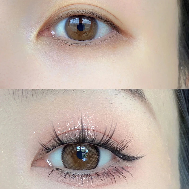 Faux cils en cristal transparent clair