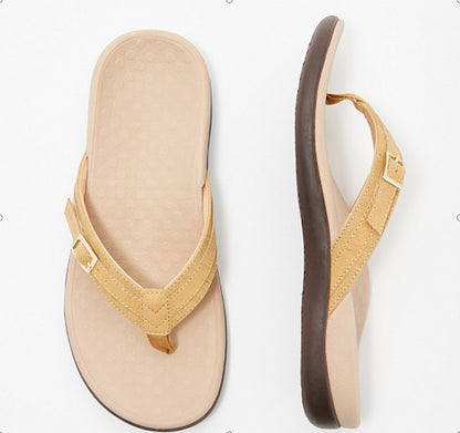 Tongs Femme – PU Métalliques, Confortables & Décontractées