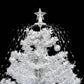 Décoration de noël. Arbre de Noël neigeux avec base de parapluie blanc