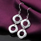 Bracelet carré boucle d'oreille et collier