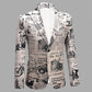 Costume imprimé journal pour homme
