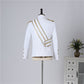 Costume de chanteur de rock pour hommes, col montant, paillettes, pour banquet