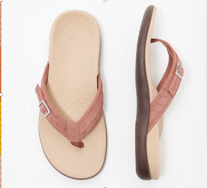 Tongs Femme – PU Métalliques, Confortables & Décontractées
