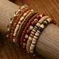 eu de 9 bracelets en perles Vintage Camel