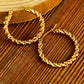 Boucles d'oreilles vintage texturées en or