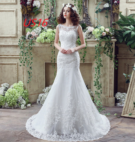 Robe de mariée sirène sexy en dentelle
