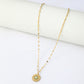 Petit collier soleil en acier inoxydable tendance or titane