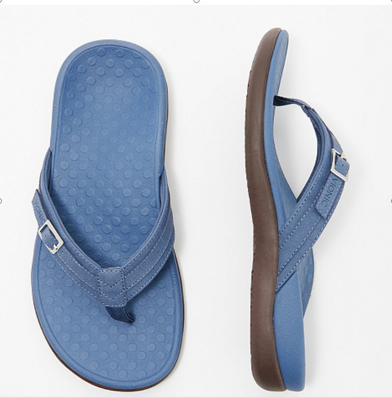 Tongs Femme – PU Métalliques, Confortables & Décontractées