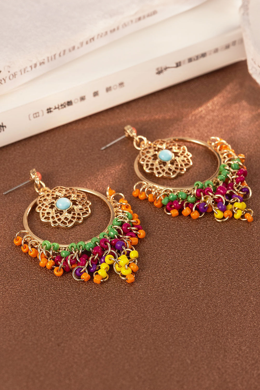 Boucles d'oreilles pendantes Boho Charms en or