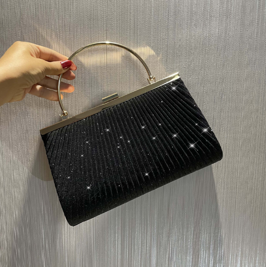 Sac Soirée Femme – Plissé, Brillant