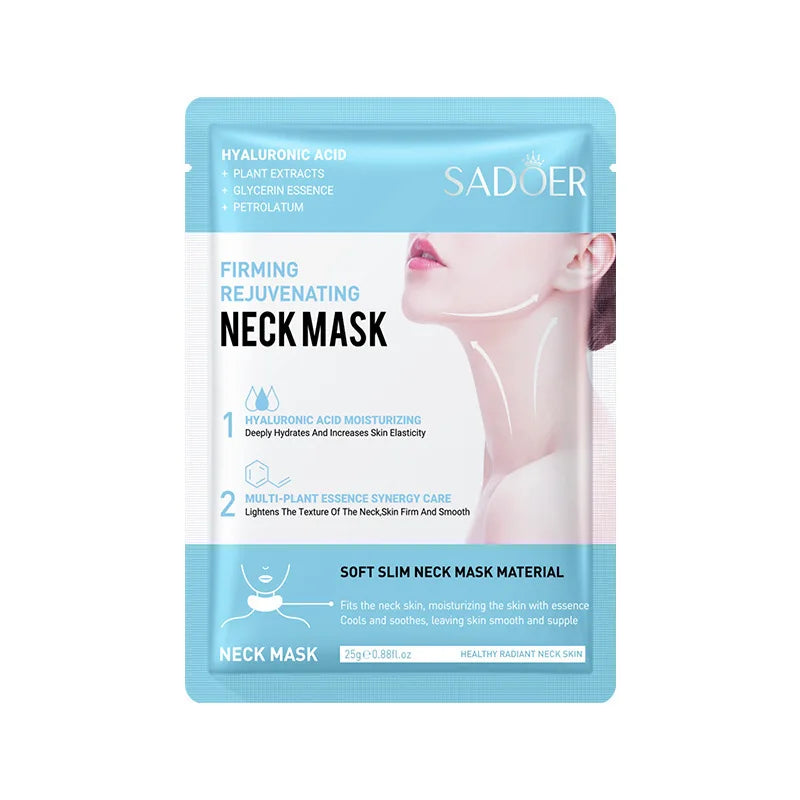 SADOER Masque Cou (10pcs) – Acide Hyaluronique, Collagène, Raffermissant & Hydratant