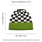 Bonnet d'hiver unisexe à damier vert épinard