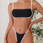 Maillot de bain à lacets de couleurs assorties