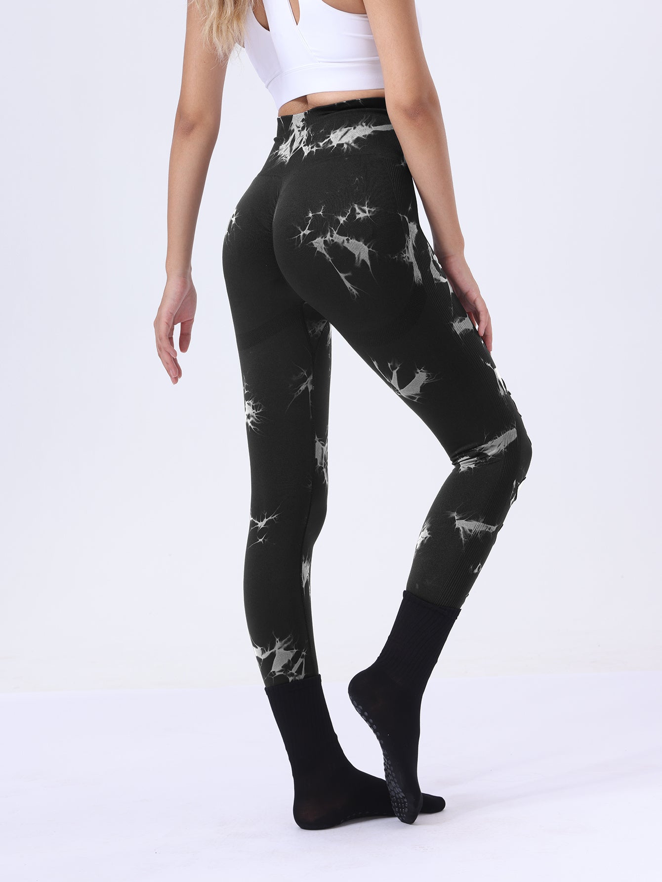 Paquet de 2leggings taille haute élastique pour femme.