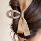 Barrette à cheveux avec ruban décoratif de couleur unie noire