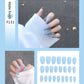 Faux ongles – Stiletto longs, transparents, mat, complets, avec colle