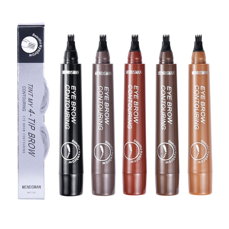 Crayon sourcils liquide 5 couleurs – Waterproof, microblading, pointe fourche, longue tenue.